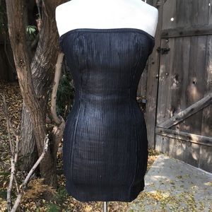 Mark & James Badgley Mischka Black leather dress M